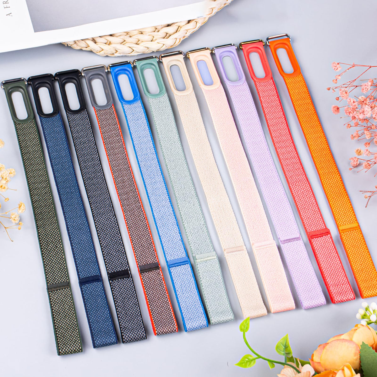 Compatible with Google Fitbit Air Strap Nylon Loop Sport Replacement Band