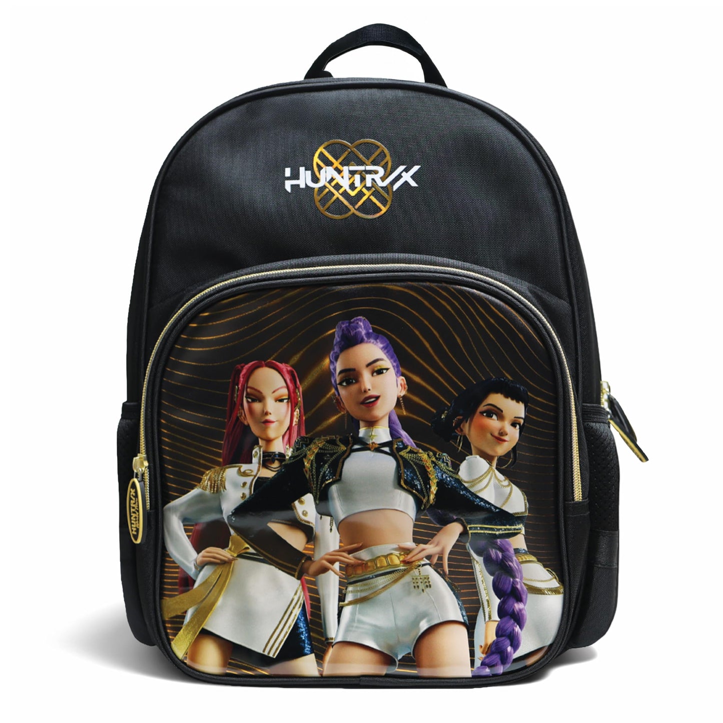 Blue Sky Studios KPop Demon Hunters HUNTR/X Backpack - Official Merchandise - Lightweight Kids School Bag with Padded Straps, Front Pocket & Silver Holographic Details - 36cm K-Pop Purple Rucksack