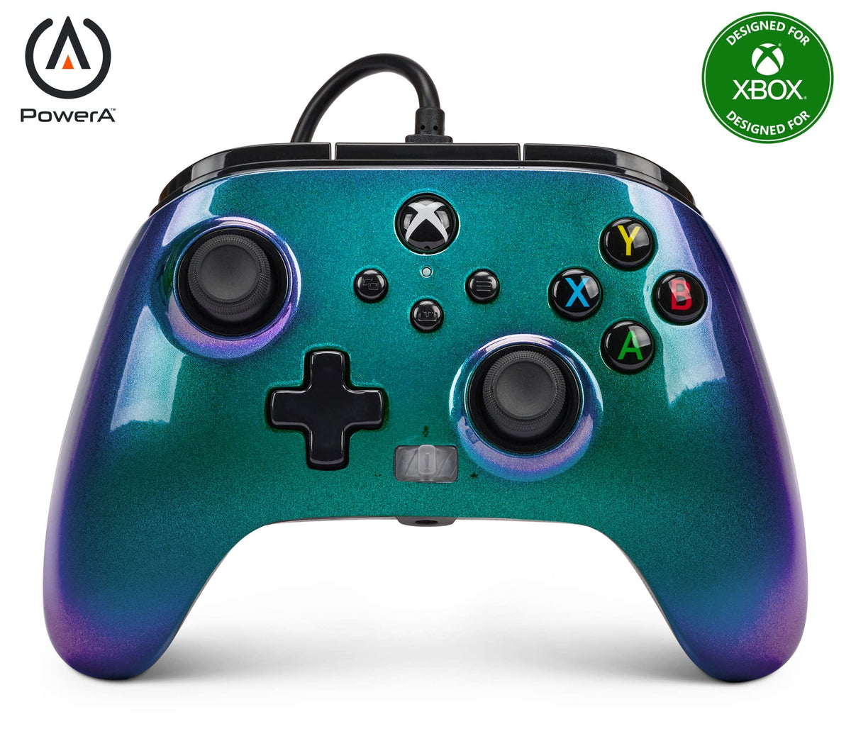 PowerA Enhanced Wired Controller for Xbox Series X|S, Wired Video Game Controller, Gamepad for Xbox X and S, Officially Licenced by Xbox, 2 Years Manufacturer Warranty - Purple Hex