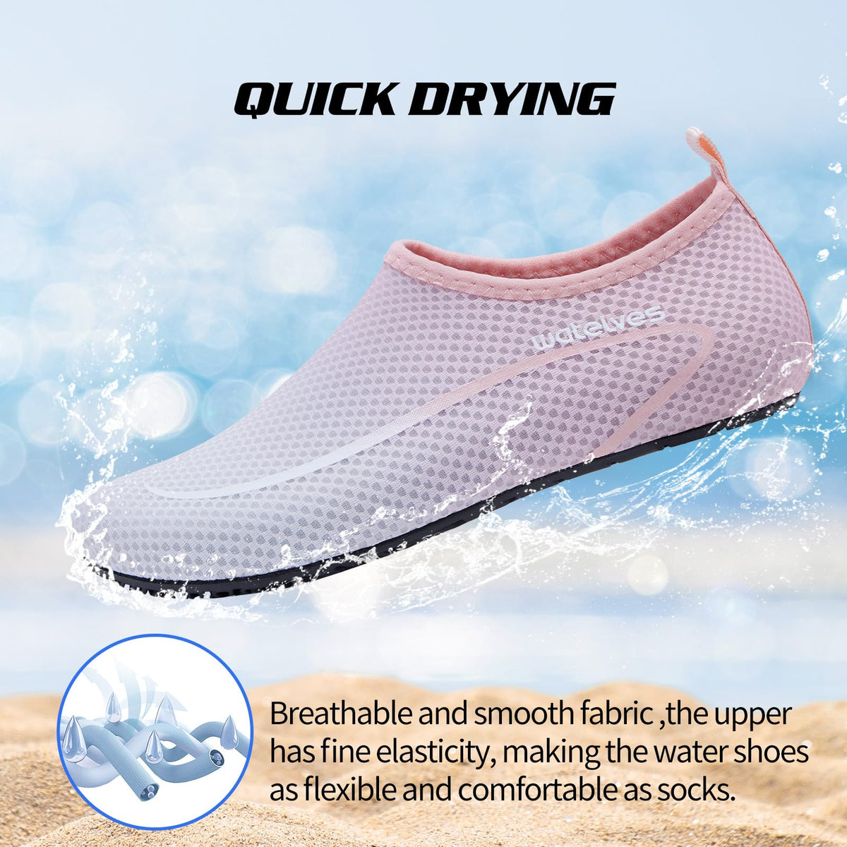 Swim Water Shoes Aqua Socks Barefoot for Sea Beach Swimming Shoes Pool Ladies Women Mens