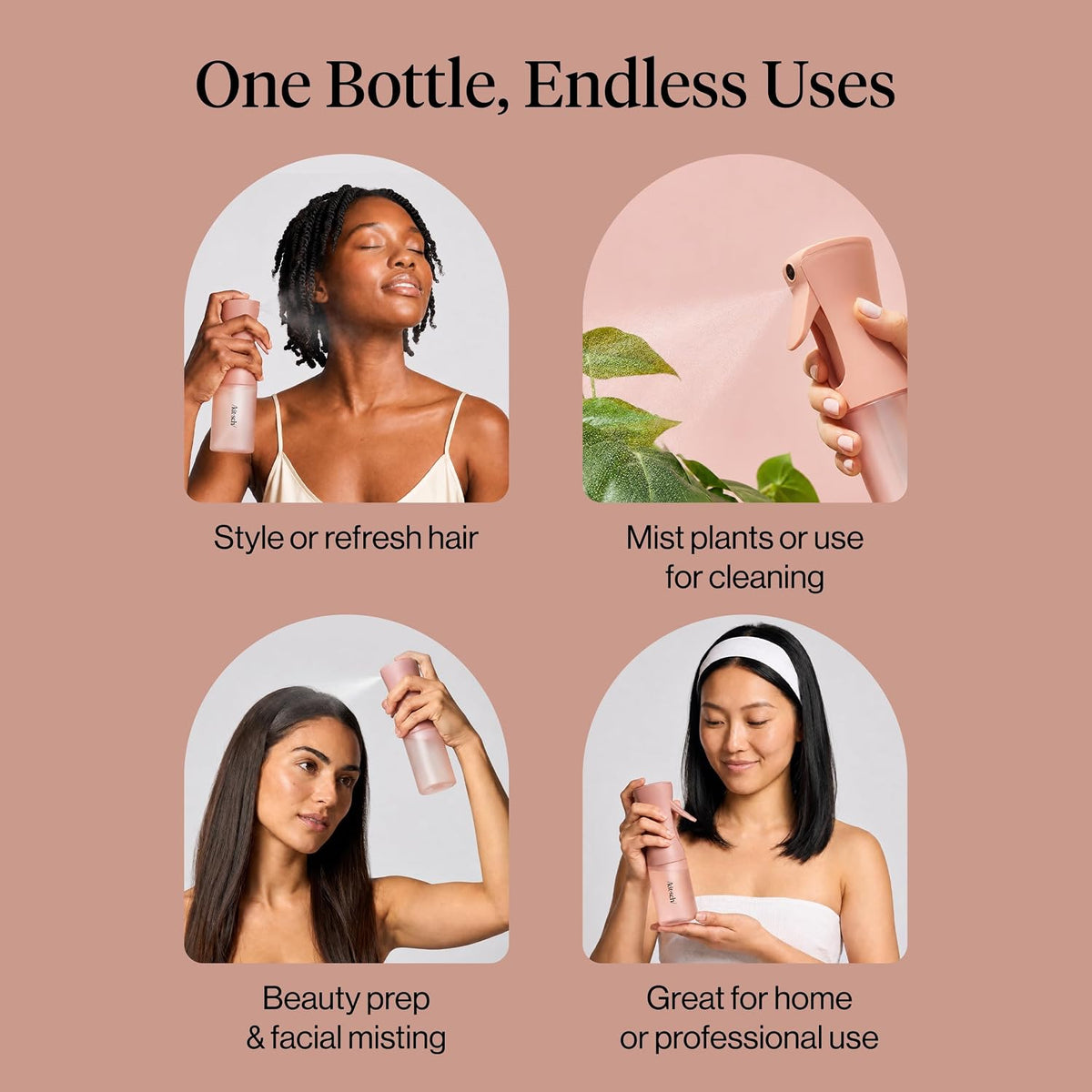 Kitsch Fine Mist Spray Bottle for Hair 150 ml - Terracotta