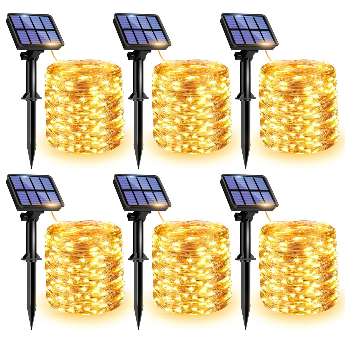 litogo 120 LED Solar String Lights Outdoor, 12M/40Ft 8 Modes Solars Garden Lights Waterproof Copper Wire Decorative Solar Fairy Lights for Patio, Gate, Yard, Trees, BBQ, Wedding, Party