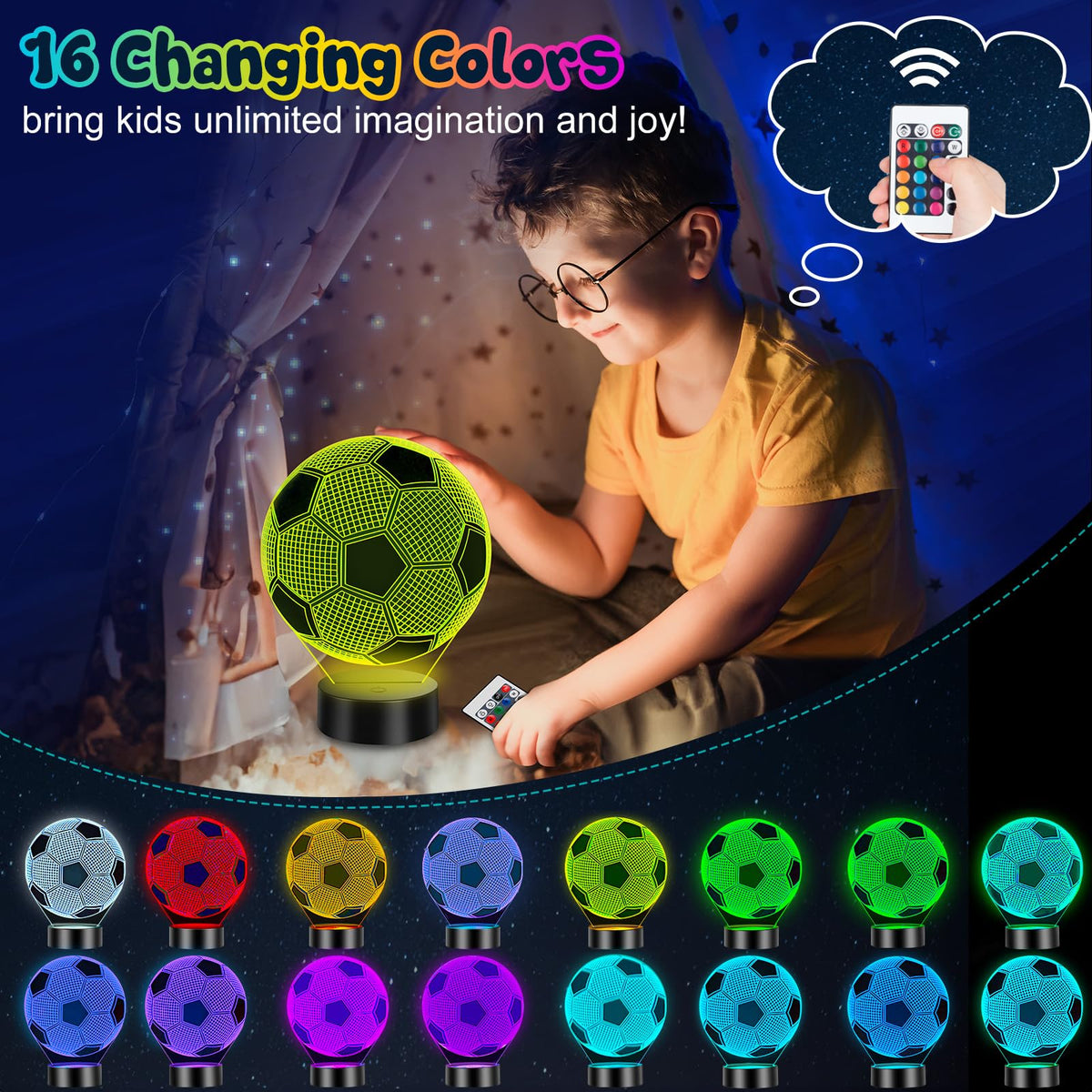 Linkax Horse Gifts for Boys, 3D Illusion Night Light for Girl Bedroom Decor