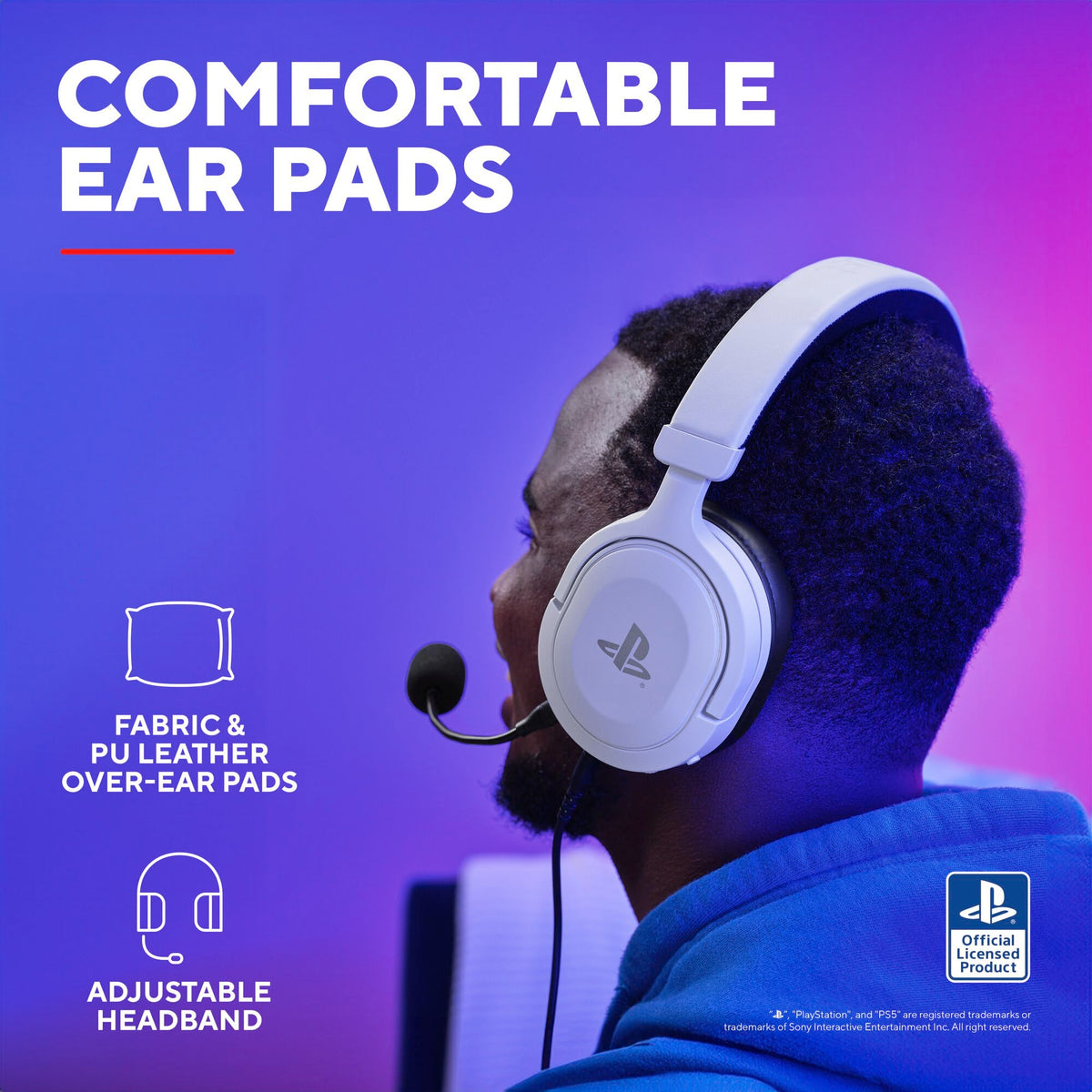 GXTrust Forta Gaming Headset Officially Licensed for PlayStation 5, White