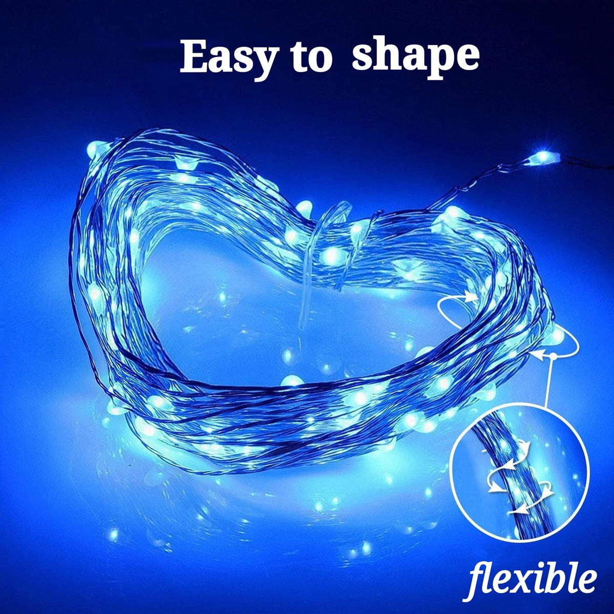 Lezonic 2Pack Solar String Lights Waterproof,12M/40Ft 120LED Garden Lights