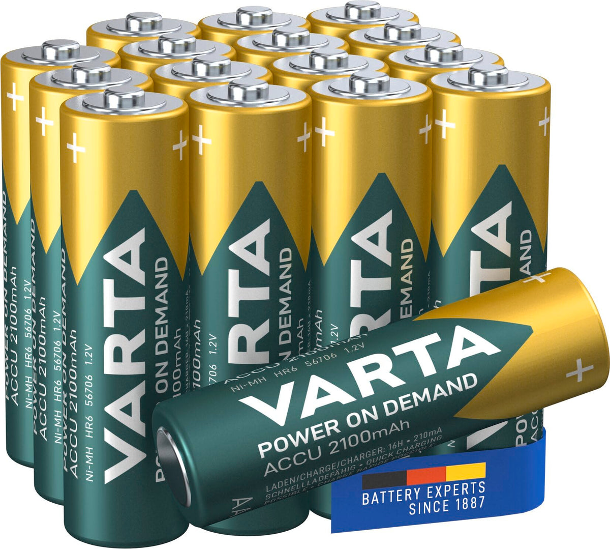 VARTA Batteries AA, Pack of 40, Power on Demand, Alkaline, 1.5 V