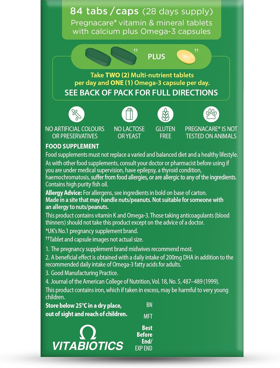 Pregnacare MAX Pregnancy Vitamins - UK's No.1 Pregnancy Brand. Greater Prenatal Care for Women, Supplement with Added Omega-3 DHA for Normal Brain and Eye Development