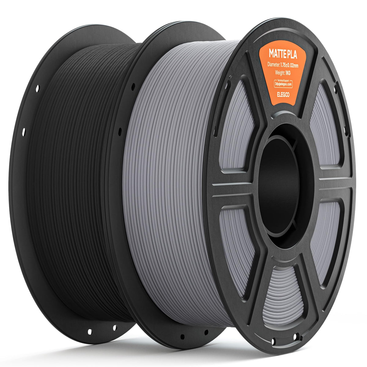 ELEGOO Matte PLA 3D Printer Filament 1.75mm White 2KG, Matte Finish