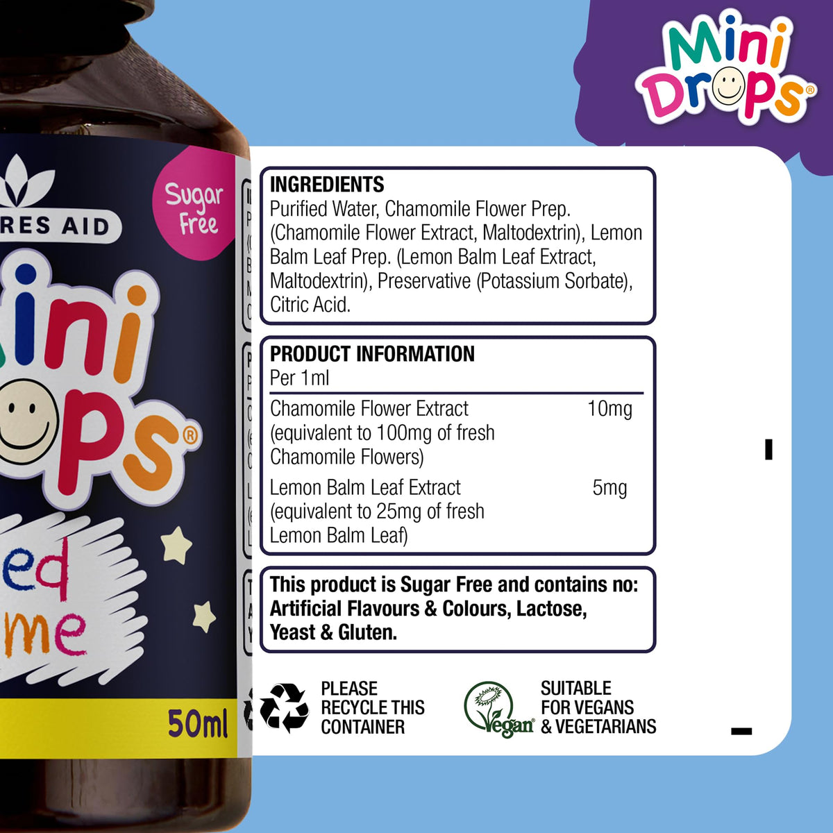 Natures Aid Mini Drops Multi-Vitamin for Babies, Kids & Children 50ml
