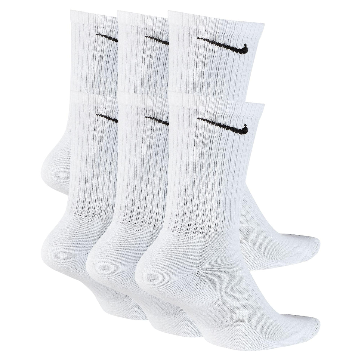 NIKE Men's U Nk Everyday Cush Crew 6pr-bd Socks