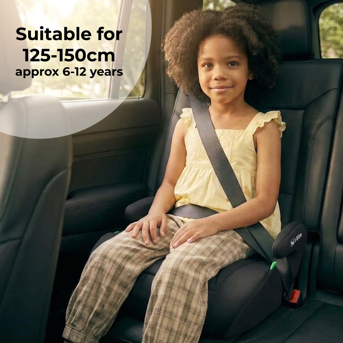 My Babiie MBCSB10 Booster Car Seat - Lightweight at 1kg, Approx. 6-12 Years (125-150cm, 22-36kg), R129, i-Size Backless Child Car Seat, Group 3, Compact, Portable, Ideal for Travel - Pink Leopard