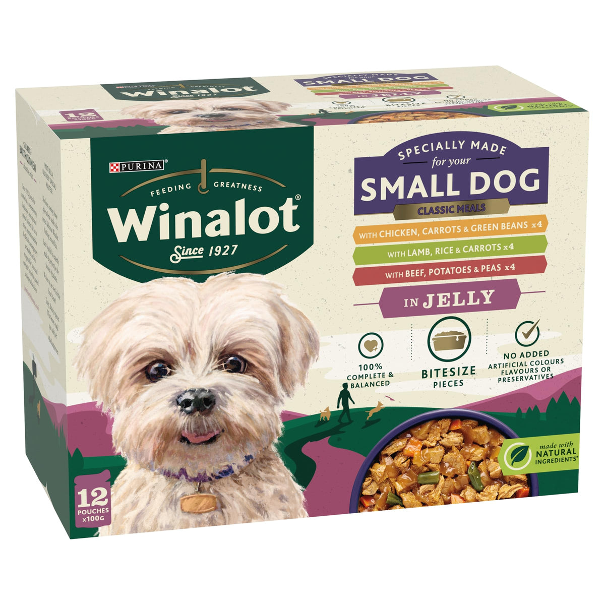 WINALOT Sunday Dinner Mixed in Gravy Wet Dog Food Pouches 40x100g