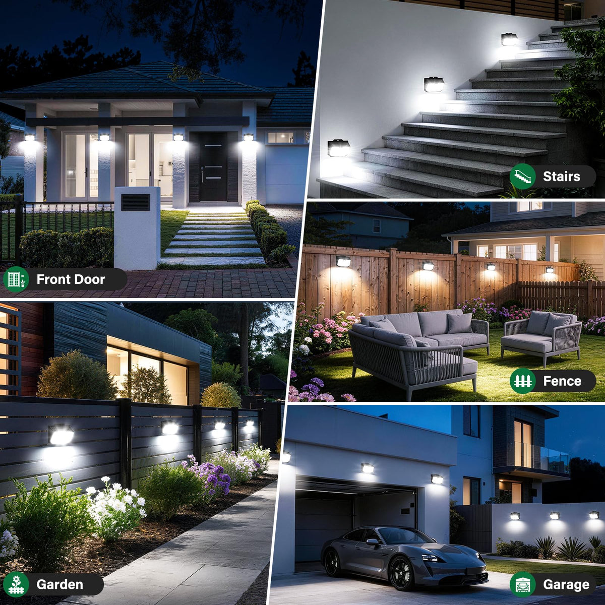 132LED Solar Security Lights,3000K Wall Lights IP65 Waterproof