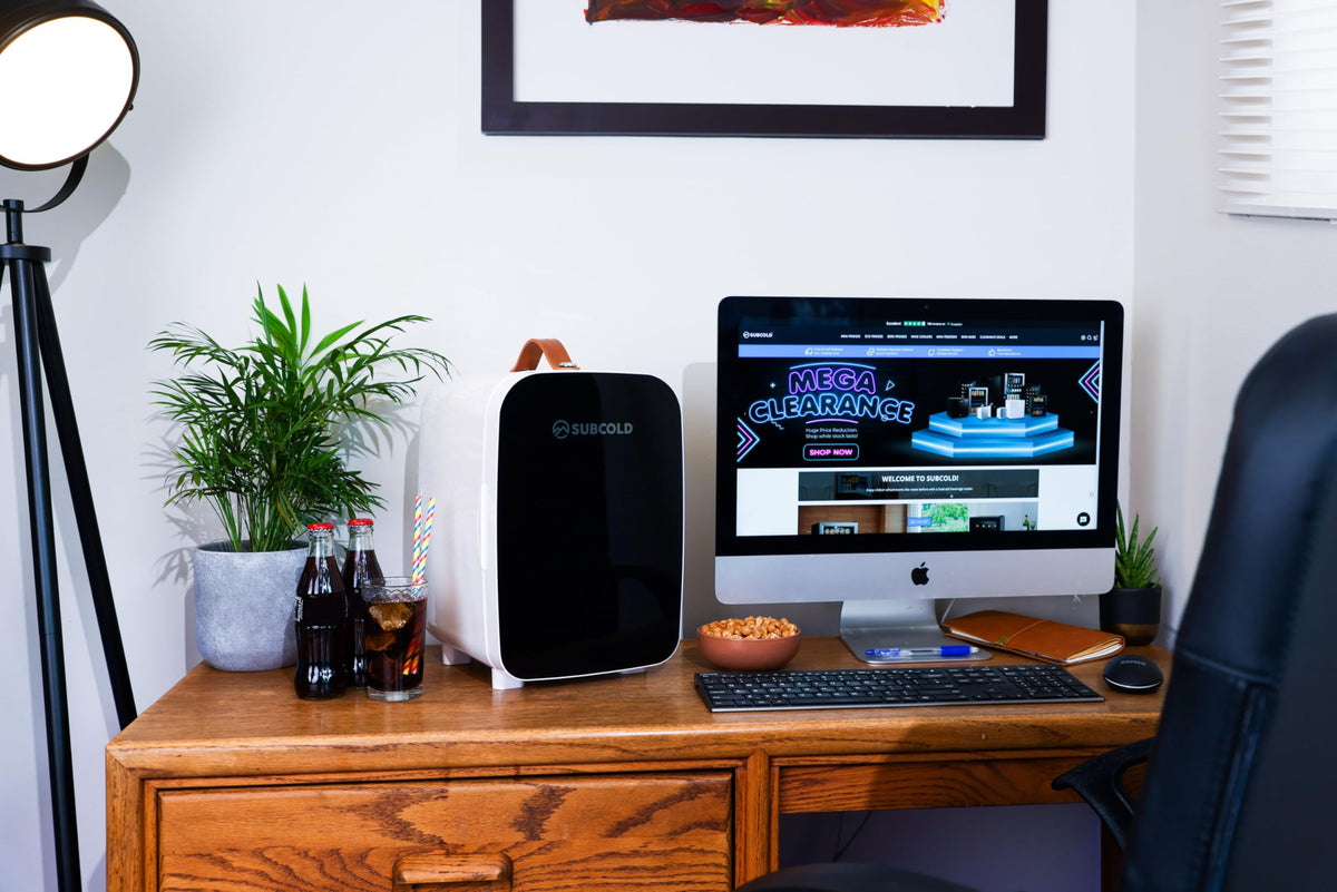 Subcold Pro4 Mini Fridge 4L, Quiet Small Fridge for Bedroom, AC & USB