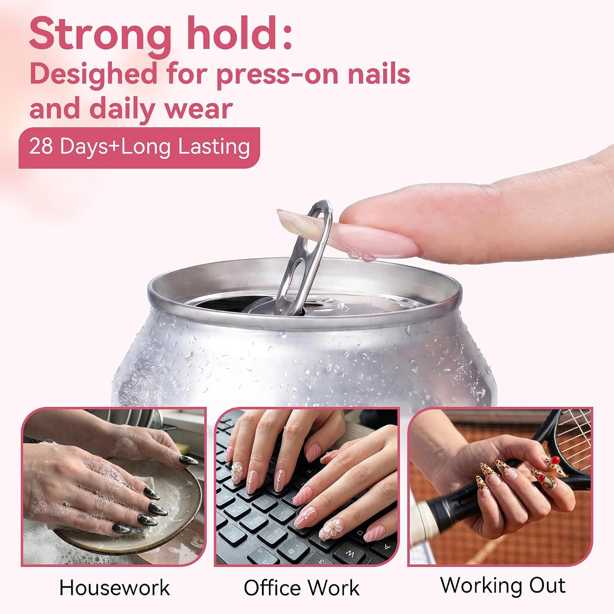 Makartt Nail Glue Extra Strong, New Super Semi Solid for Press-On Nails