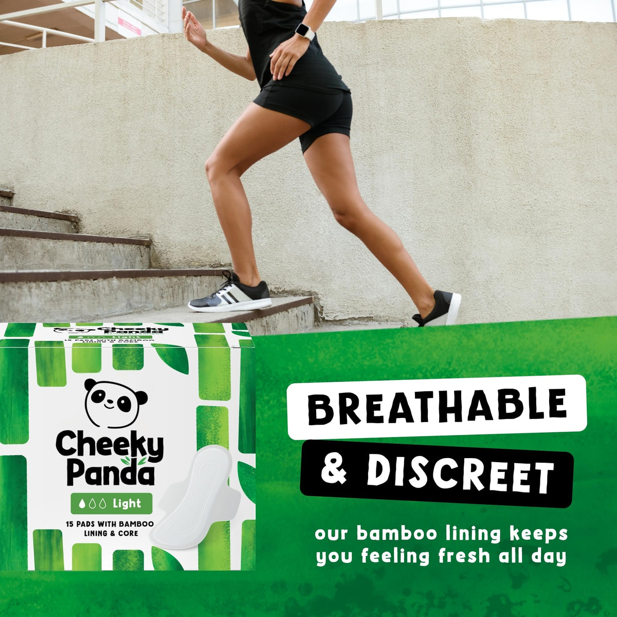 The Cheeky Panda Organic Sanitary Towels for Women – Heavy Flow – 12 Organic Pads Per Pack - with Bamboo Pads and Core