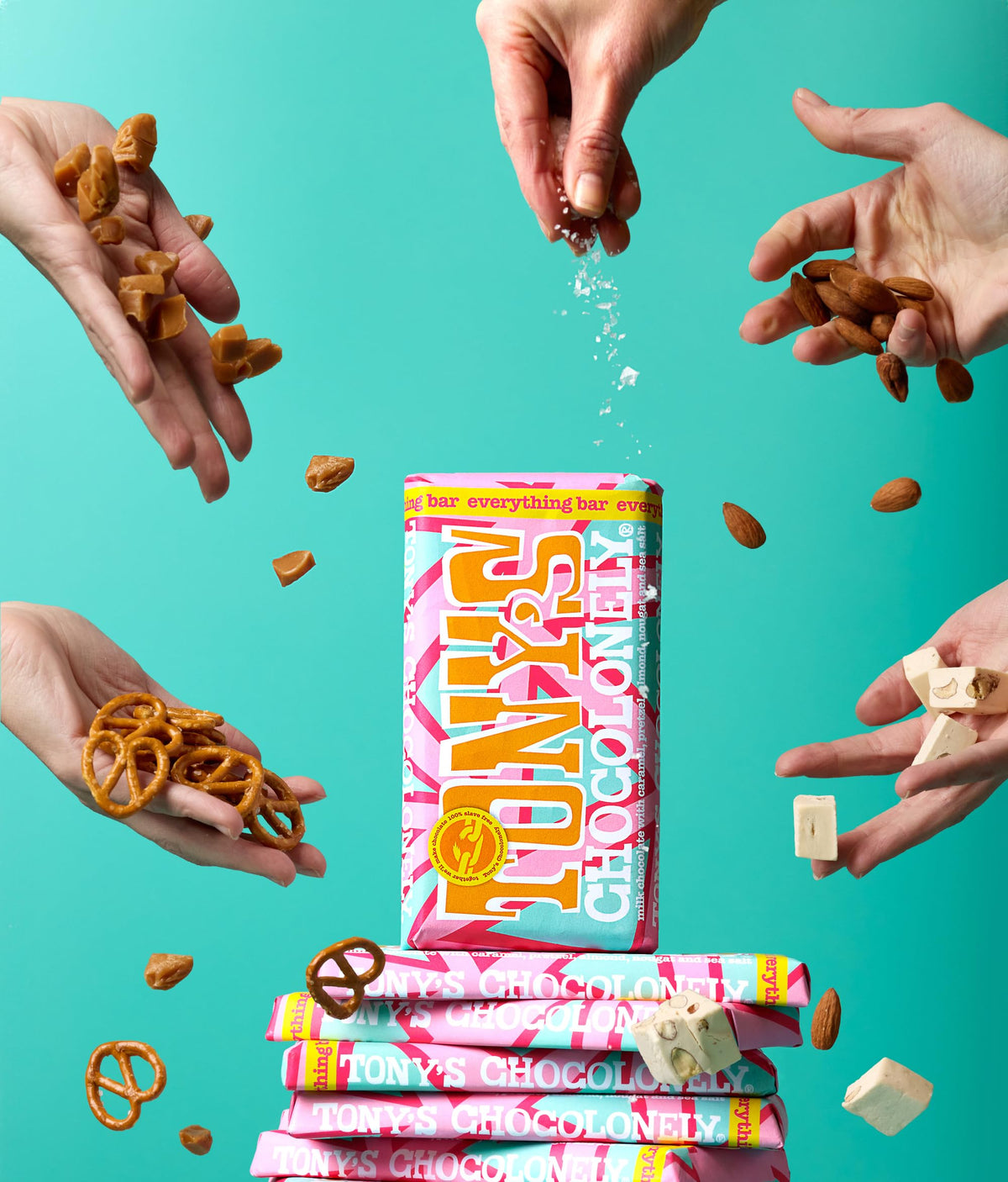 Tony's Chocolonely Milk Chocolate Bar - 180g Belgian Fairtrade Chocolate, Gift, 32% Cocoa, Vegetarian