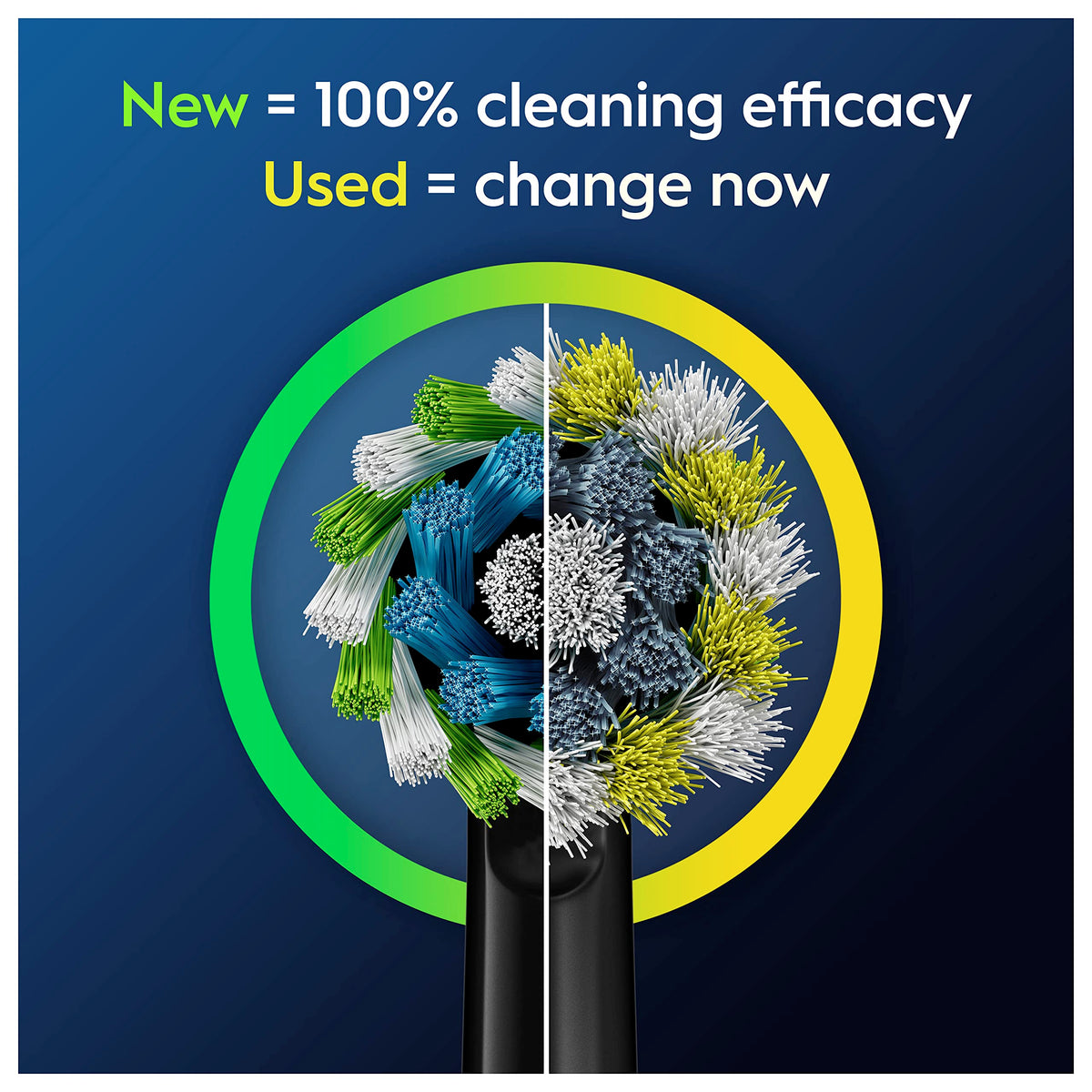 Oral-B Pro Cross Action Electric Toothbrush Heads, 4 Count, Black