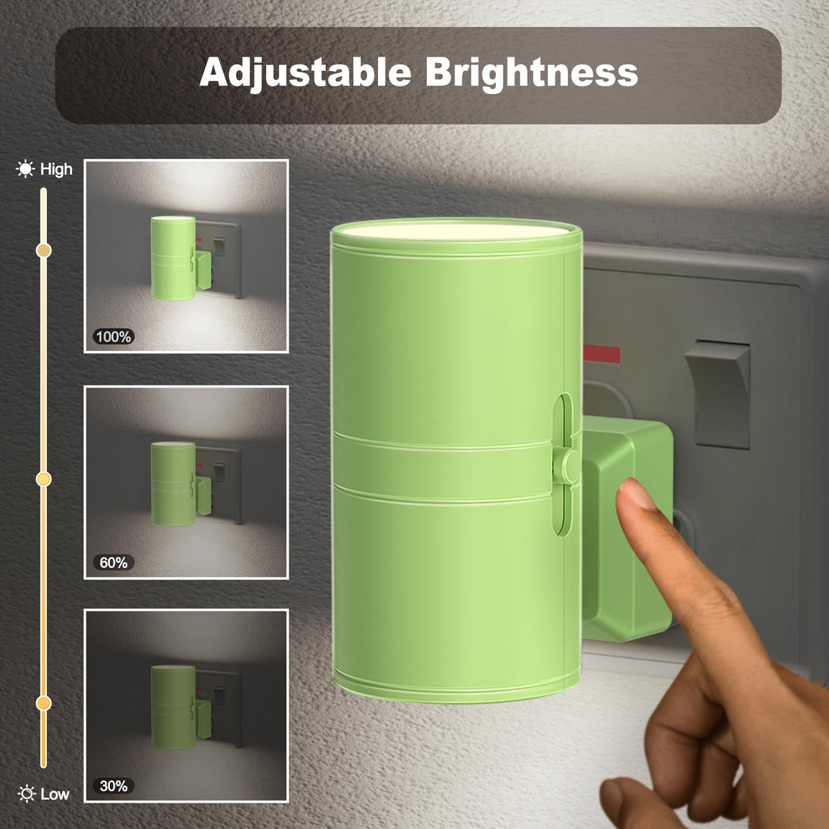 JandCase Night Light, Night Light Plug in Wall with Dusk to Dawn Sensor
