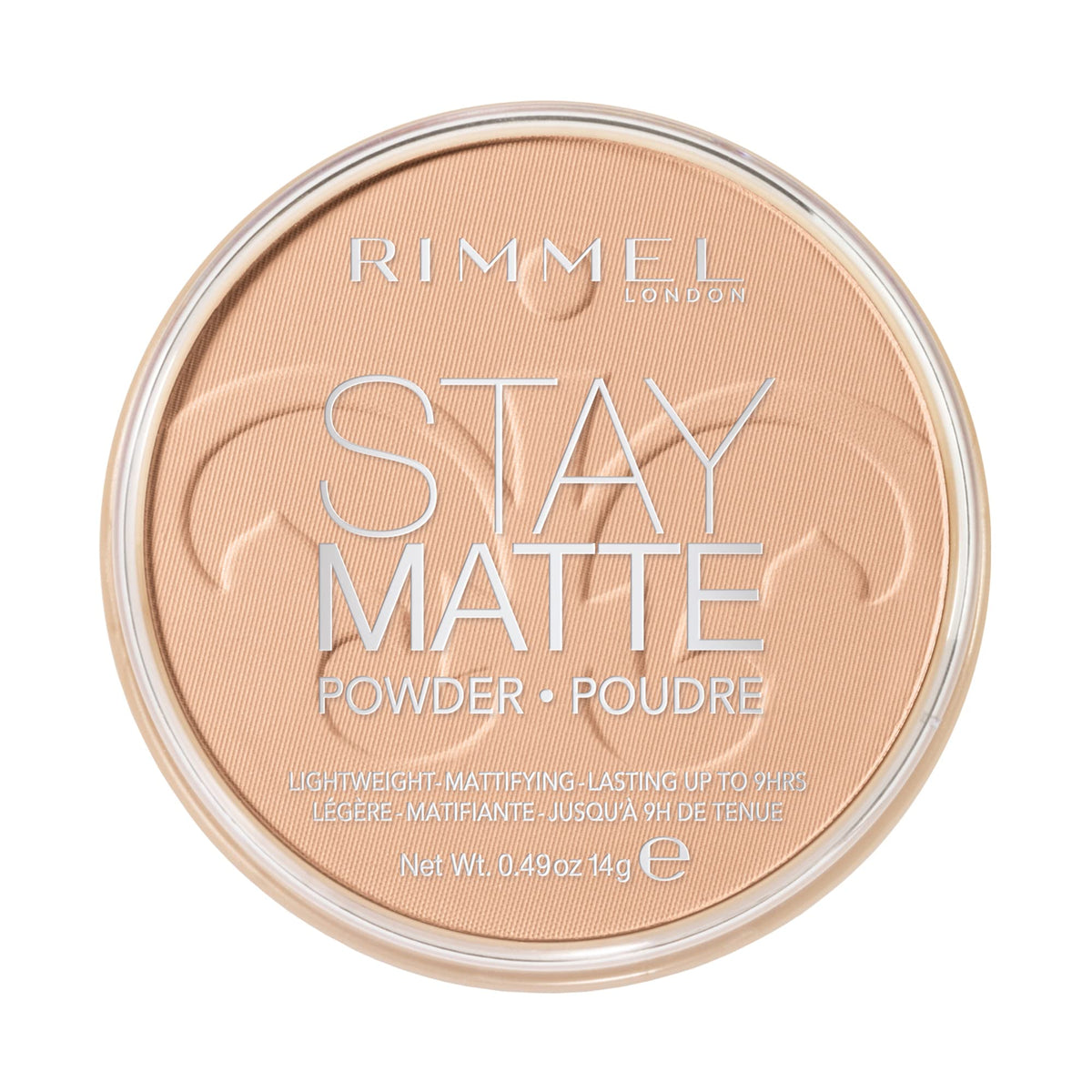 RIMMEL LONDON - Stay Matte Pressed Powder - Lightweight, Oil Absorbing, Smooth Non-Powdery Texture, Lasting Up To 5hrs - For All Skin Types - Dermatologically Tested - Transparent - 14g