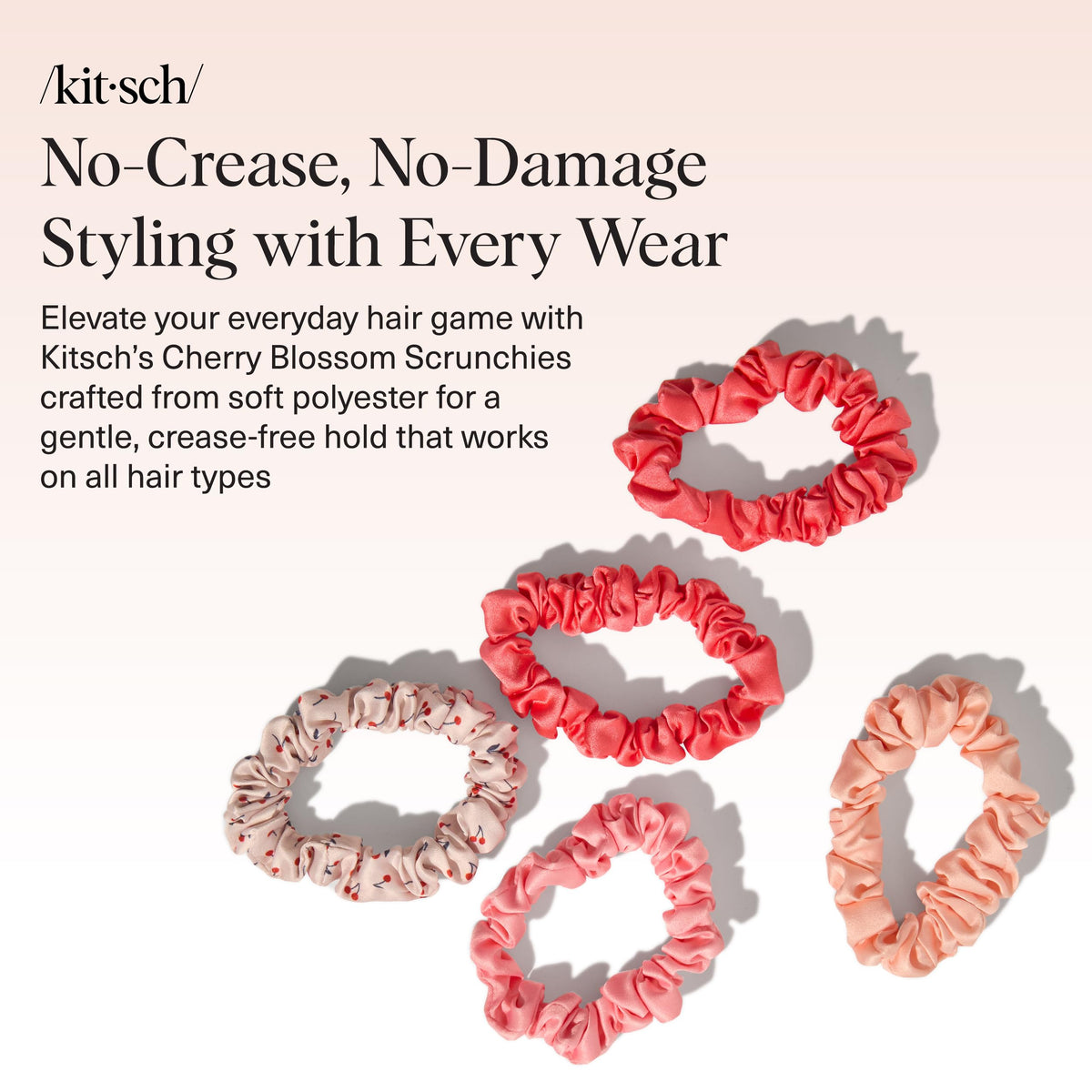 Kitsch Satin Scrunchies for Women 3pcs - Garden Bouquet