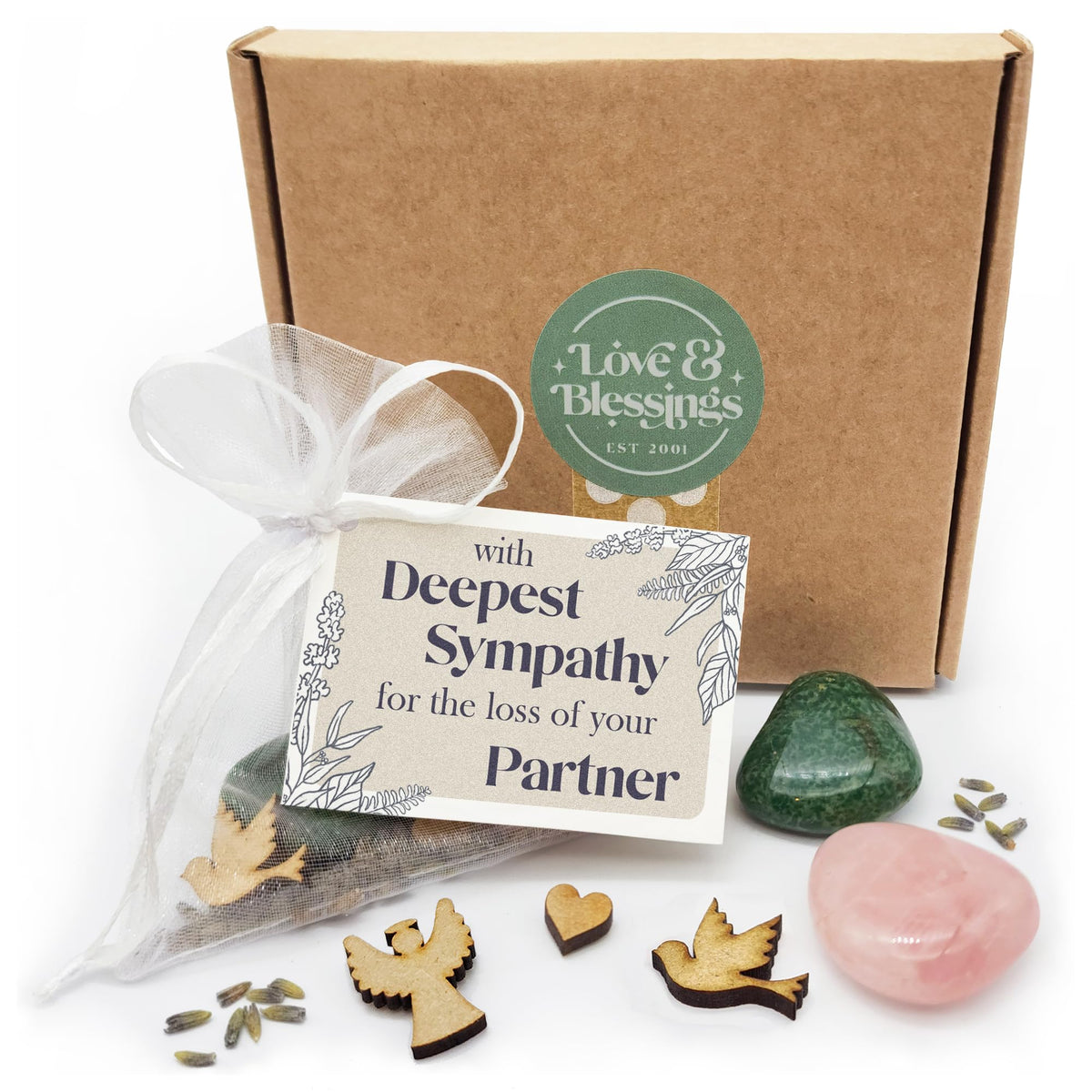 Loss of Nan - Deepest Sympathy gemstone gift bag with mini card