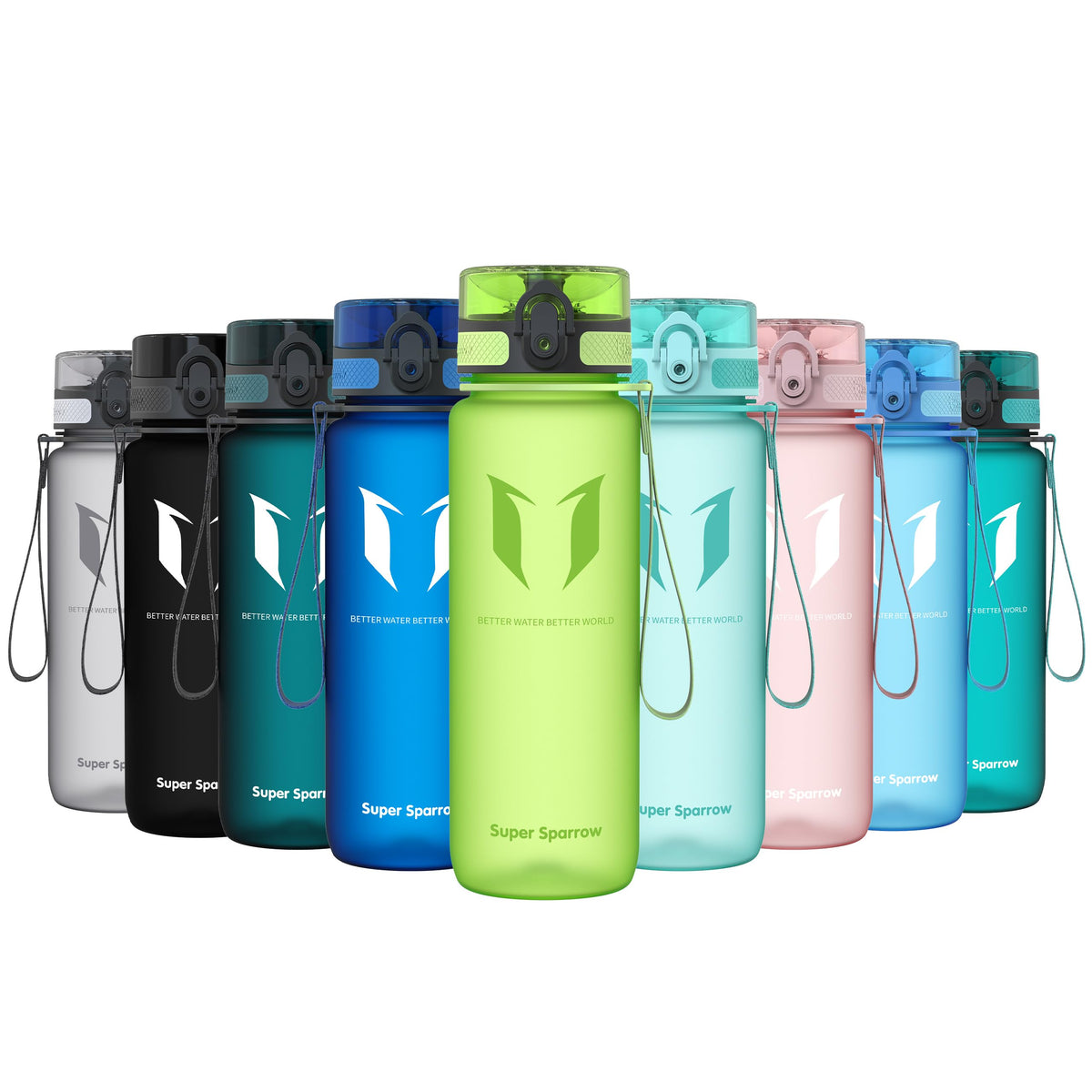 Sparrow Water Bottle 500ml/750ml/1L BPA-Free Tritan Drinks Bottle One-Click