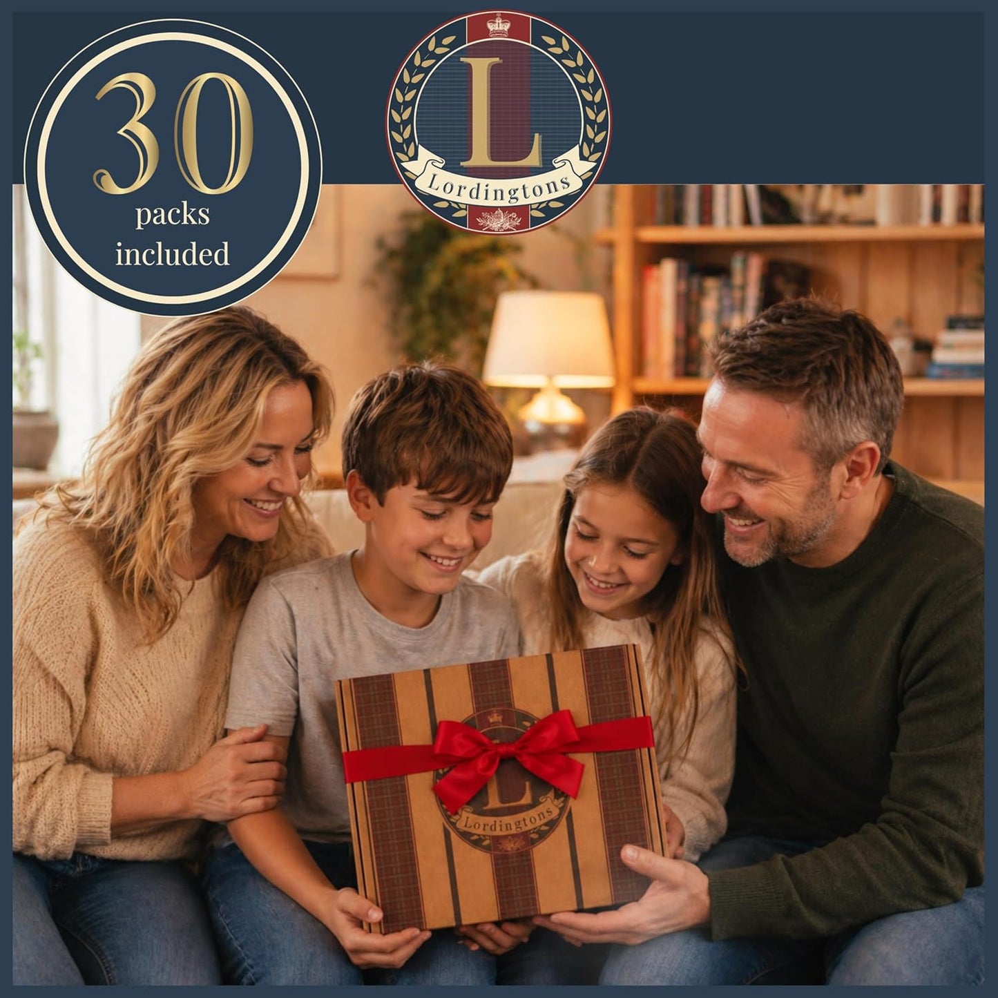 Biscuits Gift Set Hamper Bundle Contains 30 Packs of Individually Wrapped Biscuits Multipacks. Lordingtons Gift Hamper Includes a Variety of Loved Treats