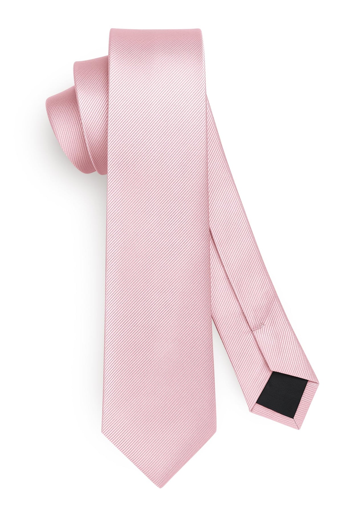HISDERN Skinny Tie Solid Color 6cm Slim Ties for Men Wedding Classic Formal Business Necktie