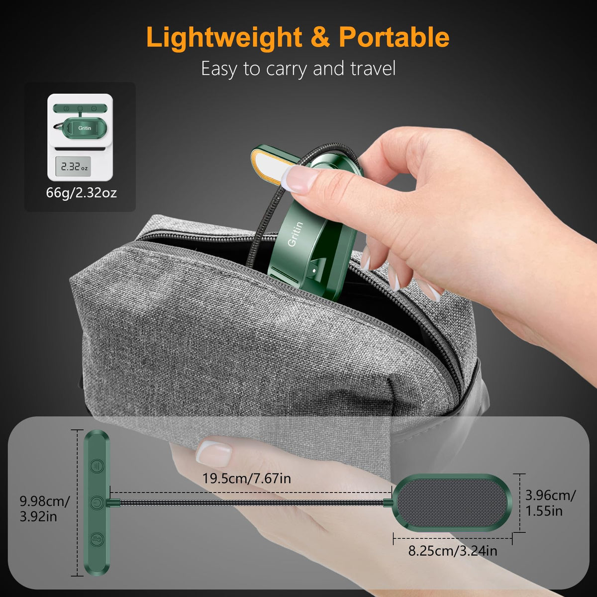 Gritin 19 LED Rechargeable Book Light for Reading in Bed - Memory Function