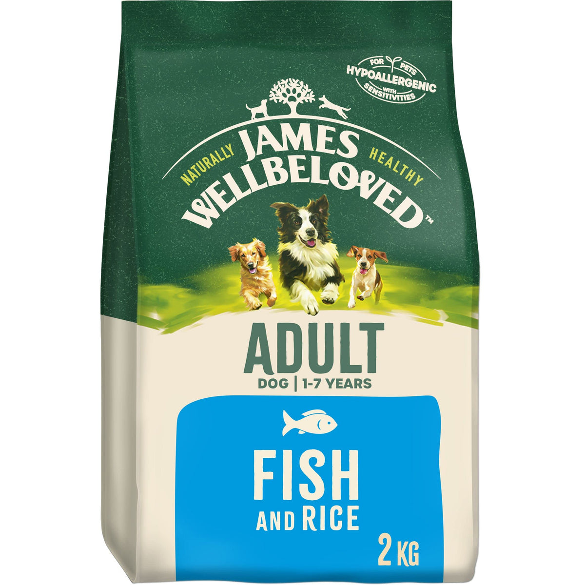 James Wellbeloved Dog Adult Hypoallergenic Dry Food Turkey and Rice 2 kg