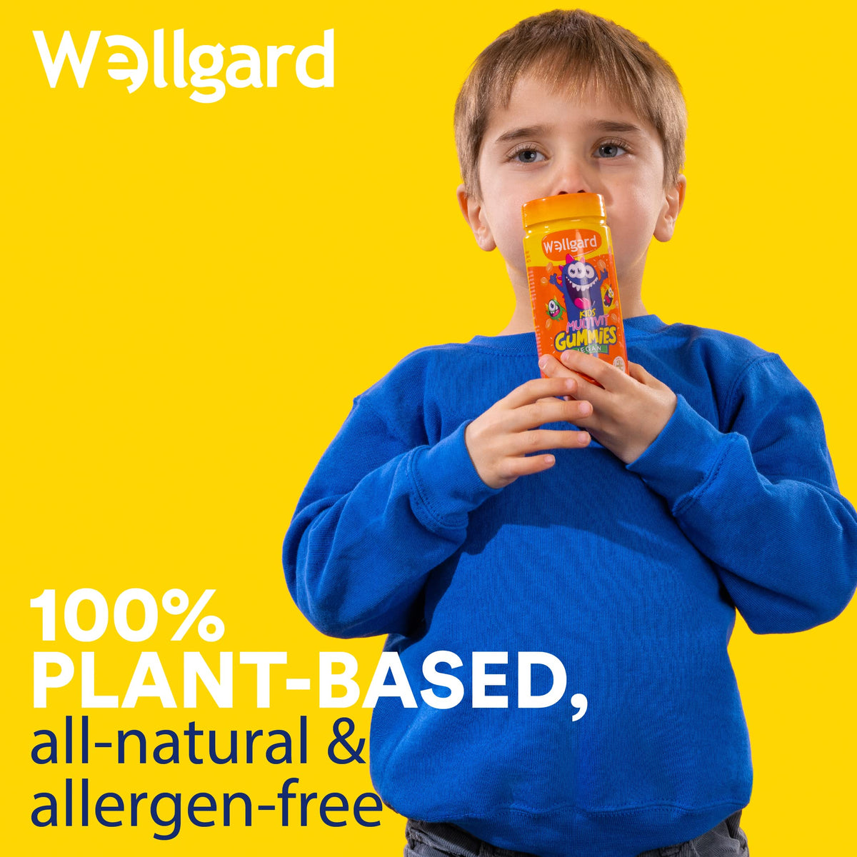 Wellgard Kids Calcium & D3 Gummies - 2 Month Supply - Vegan Chewable Calcium and Vitamin D3 Gummies, Mixed Berry Flavour