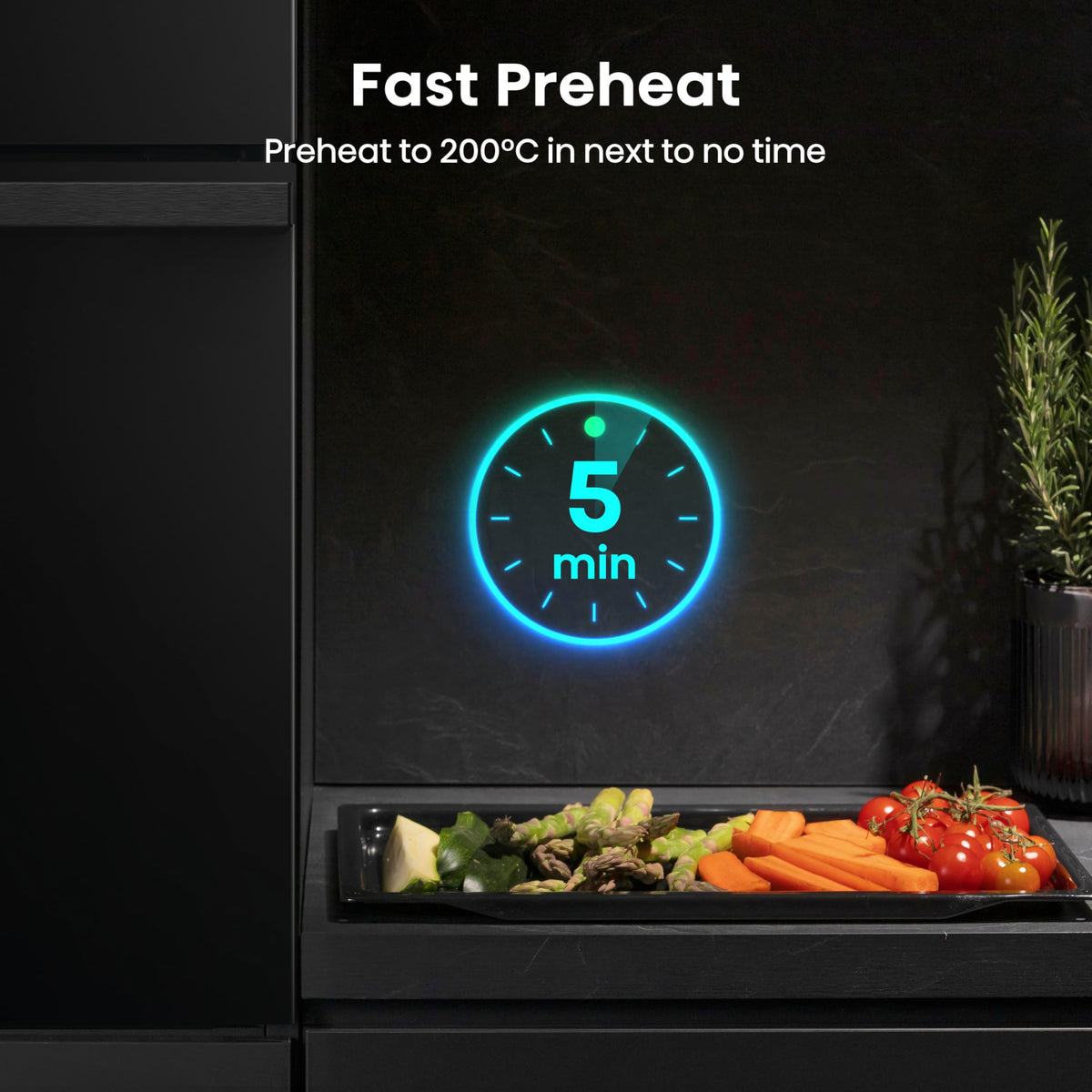 Hisense BI62020ABGUK - Built-in 60L Electric Single Oven - Black - 530x595x595 mm (DxWxH) - A Rated, Extra Large