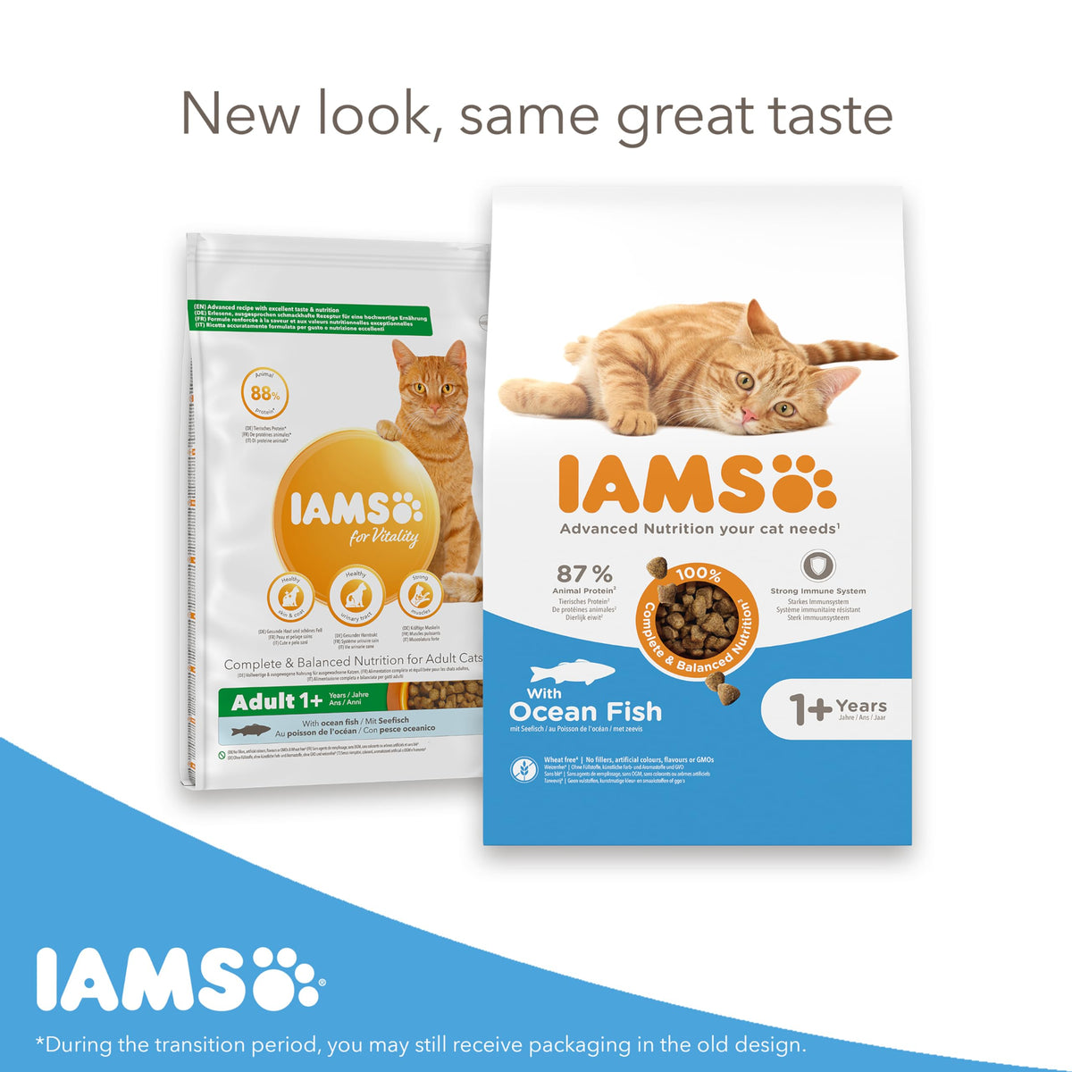 IAMS Adult Complete Dry Cat Food Chicken 3kg - Supports Strong Immune System