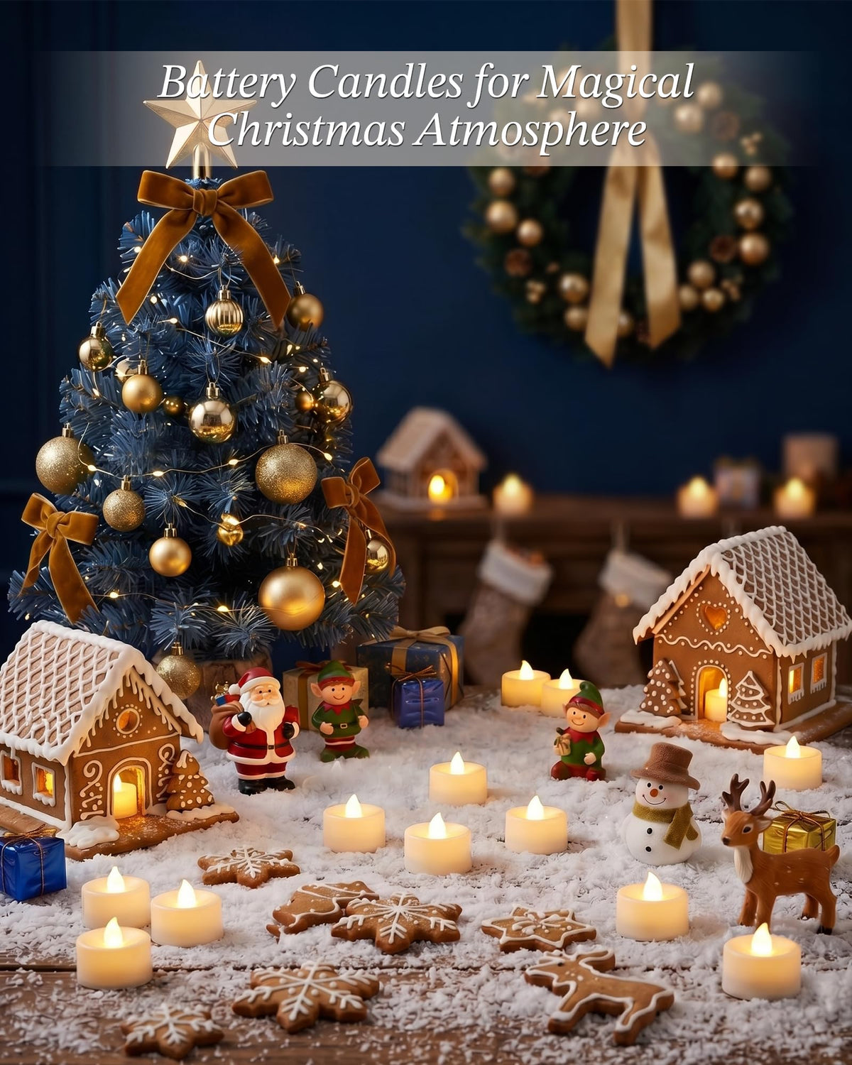 AMAGIC 100 Pack LED Flameless Candle Tea Lights Fake Electric Battery