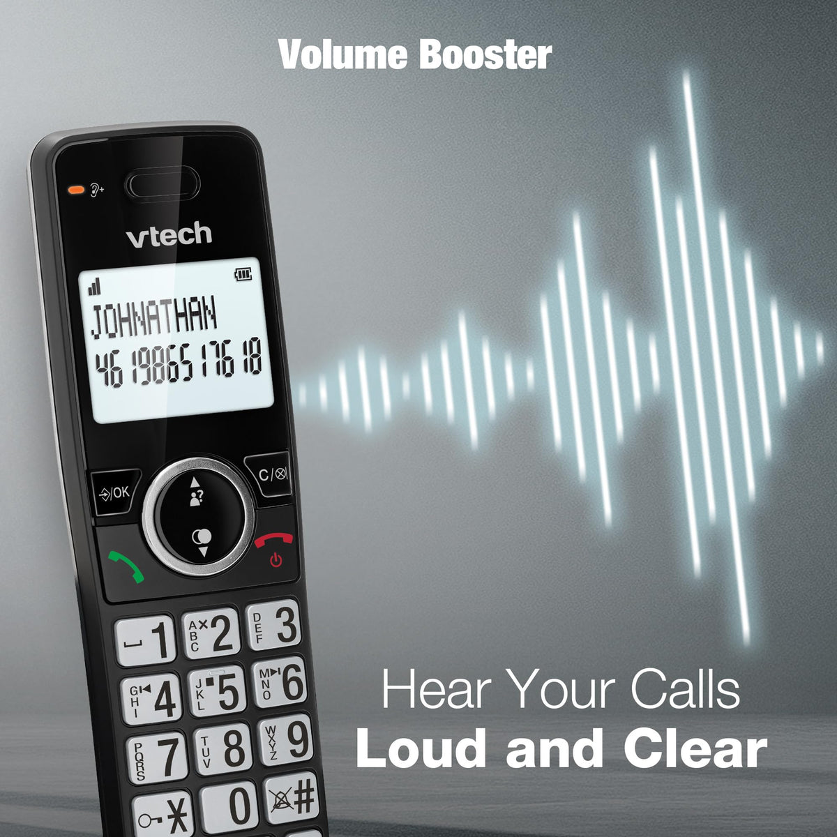 VTech EA5050 DECT Cordless Phone with Answering Machine,Nuisance Call Blocker, Volume Booster, Easy-to-Read Backlit Display, 18 Hours Talk-time, Handsfree Speakerphone, Single Handset