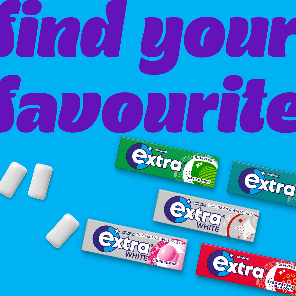 Wrigley's Extra White Bubblemint Sugar Free Chewing Gum Bottle 46 Pieces