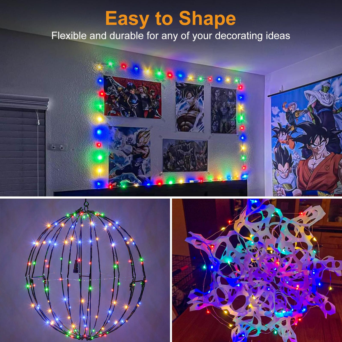 btfarm 12 Pack 3 Modes Fairy Lights Battery Operated, 2M 20LED String Light