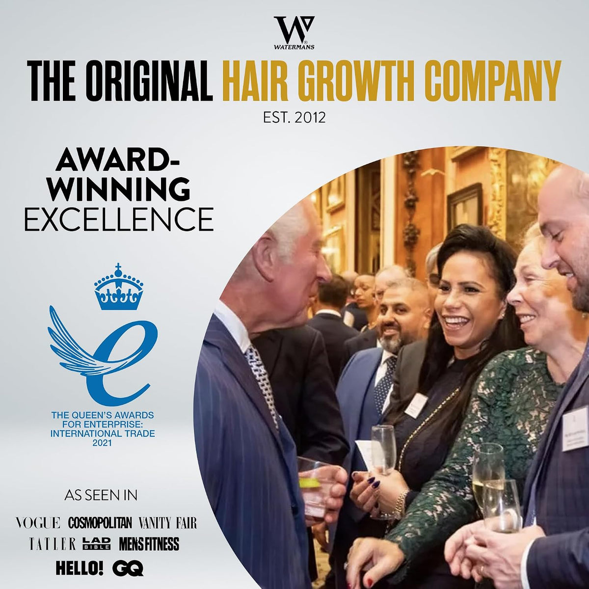 Watermans Grow Me® Hair Growth Shampoo - Not just a Caffeine Shampoo we include Biotin, Argan Oil, Rosemary, Niacinamide. Hair Thickening Treatment for Women & Men with progressed thinning.