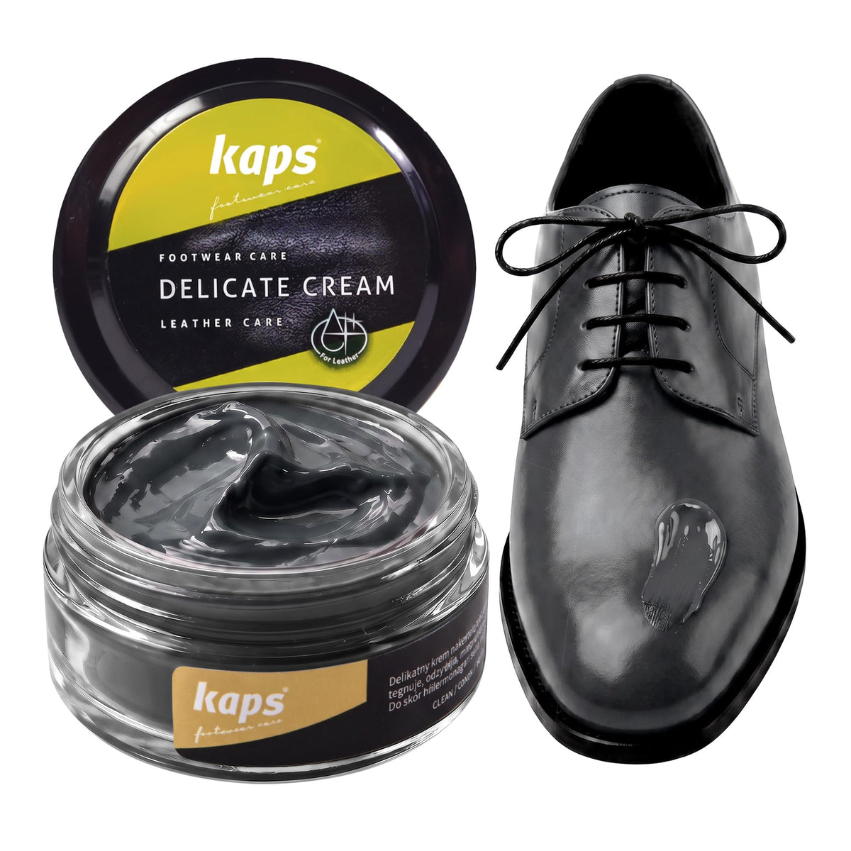 Leather Shoe Cream Polish & Conditioner, Kaps 50ml