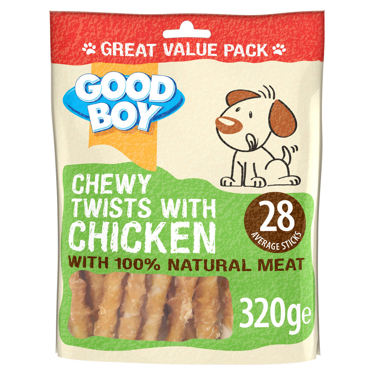 Good Boy Chicken & Hide Twisters Dog Treats 220g