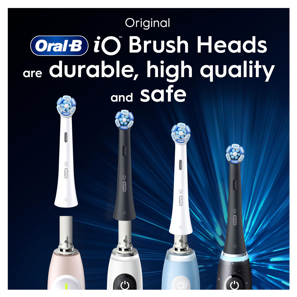 Oral-B iO Series Ultimate Clean Electric Toothbrush Heads, 8 Count, Black