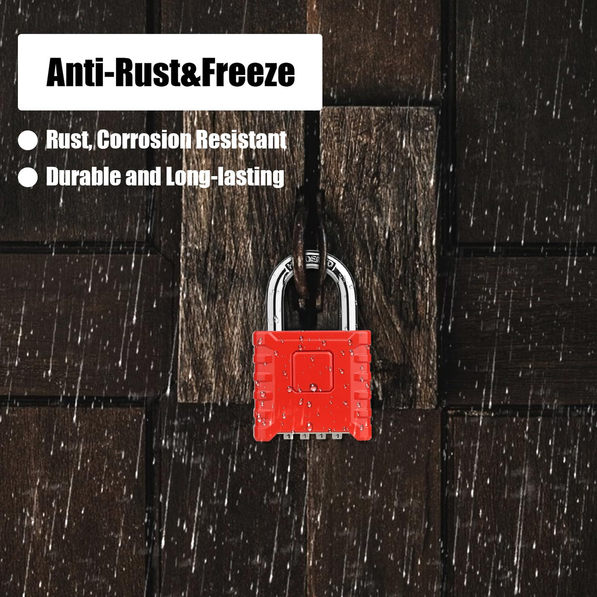 Diyife Large Heavy Duty Combination Padlocks Outdoor, 52mm Weatherproof