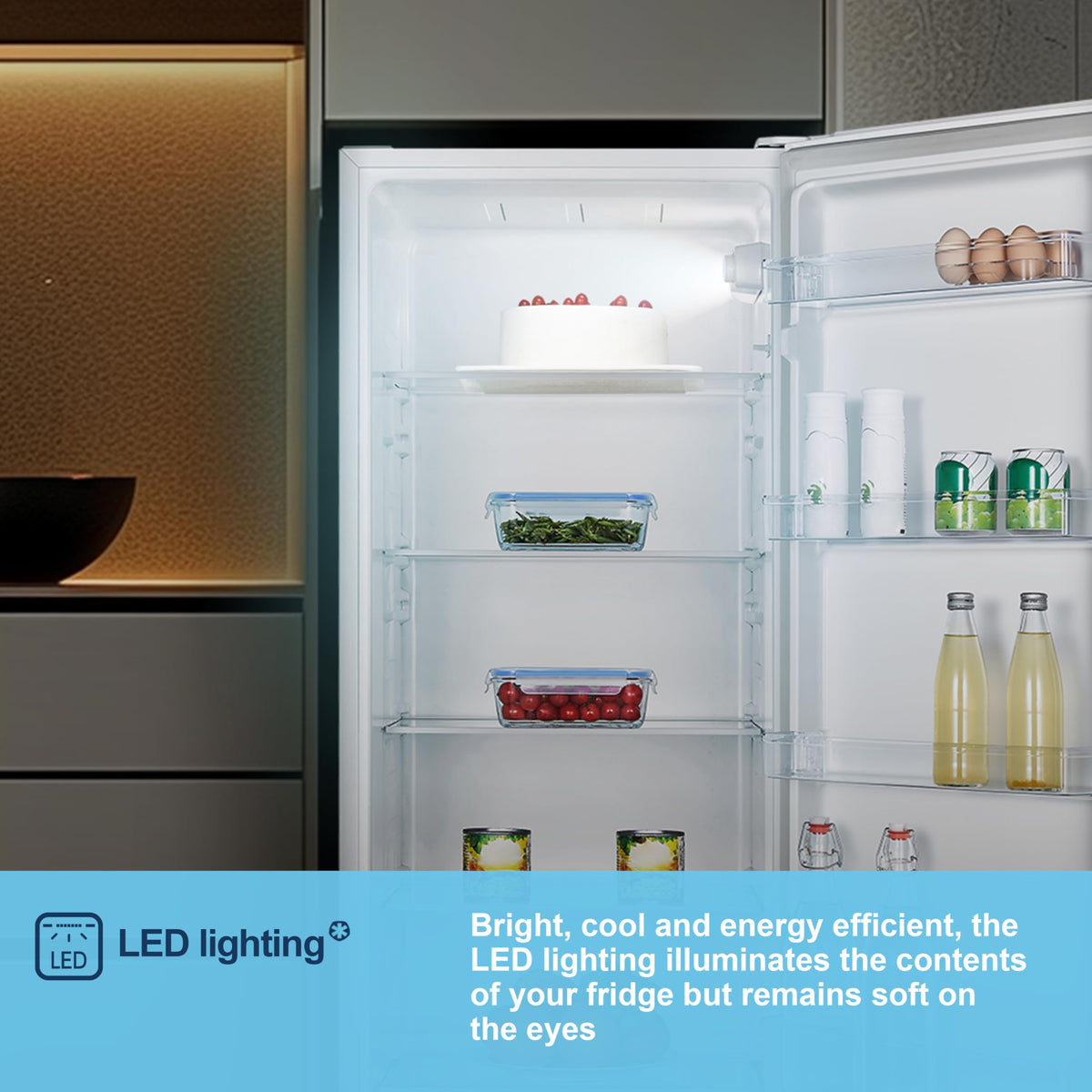 Fridgemaster MTZ55153E Freestanding Upright Freezer, 165 Litres, 143 cm Tall, 4 Star Freezer Rating, 55cm width, E Rated in White