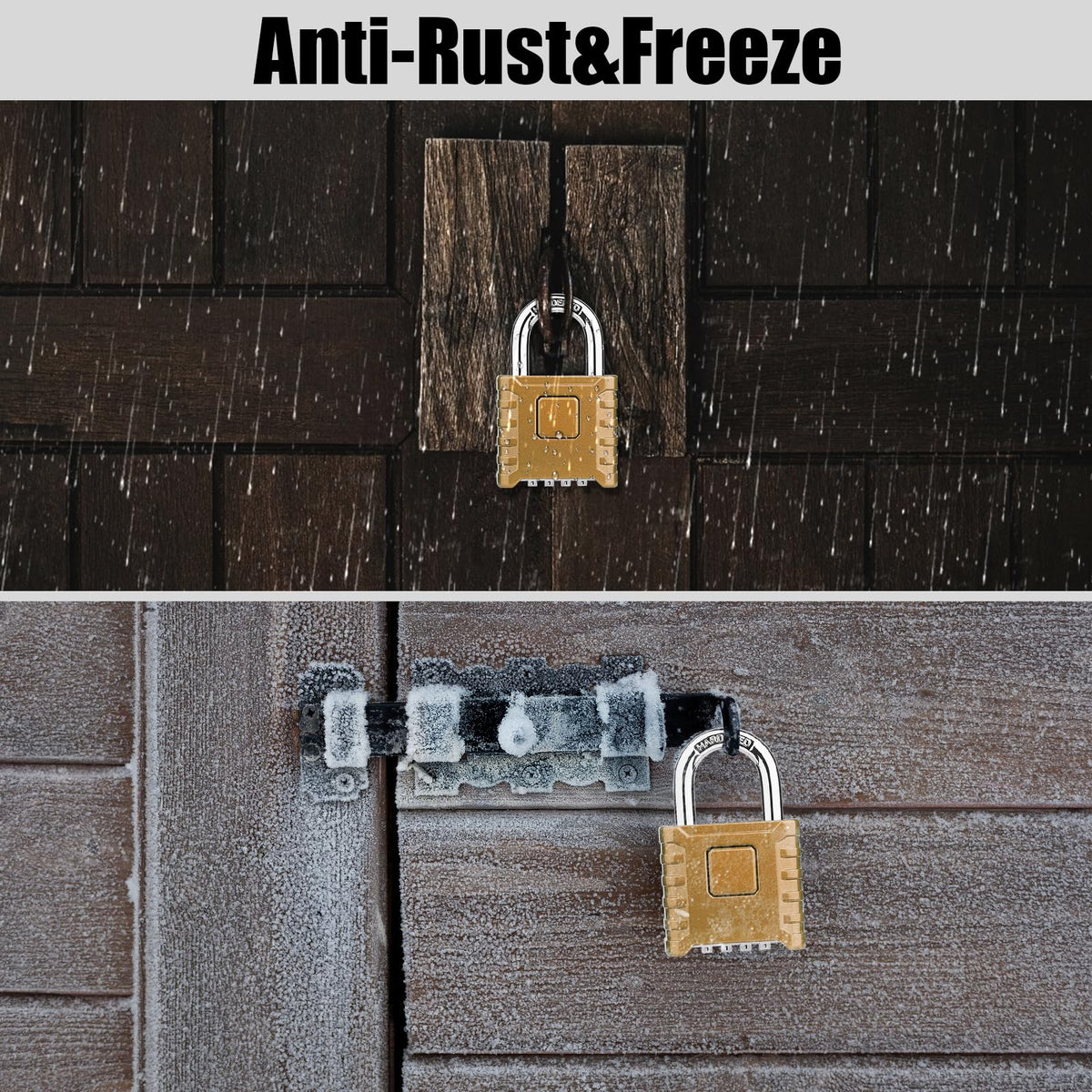 Diyife Large Heavy Duty Combination Padlocks Outdoor, 52mm Weatherproof