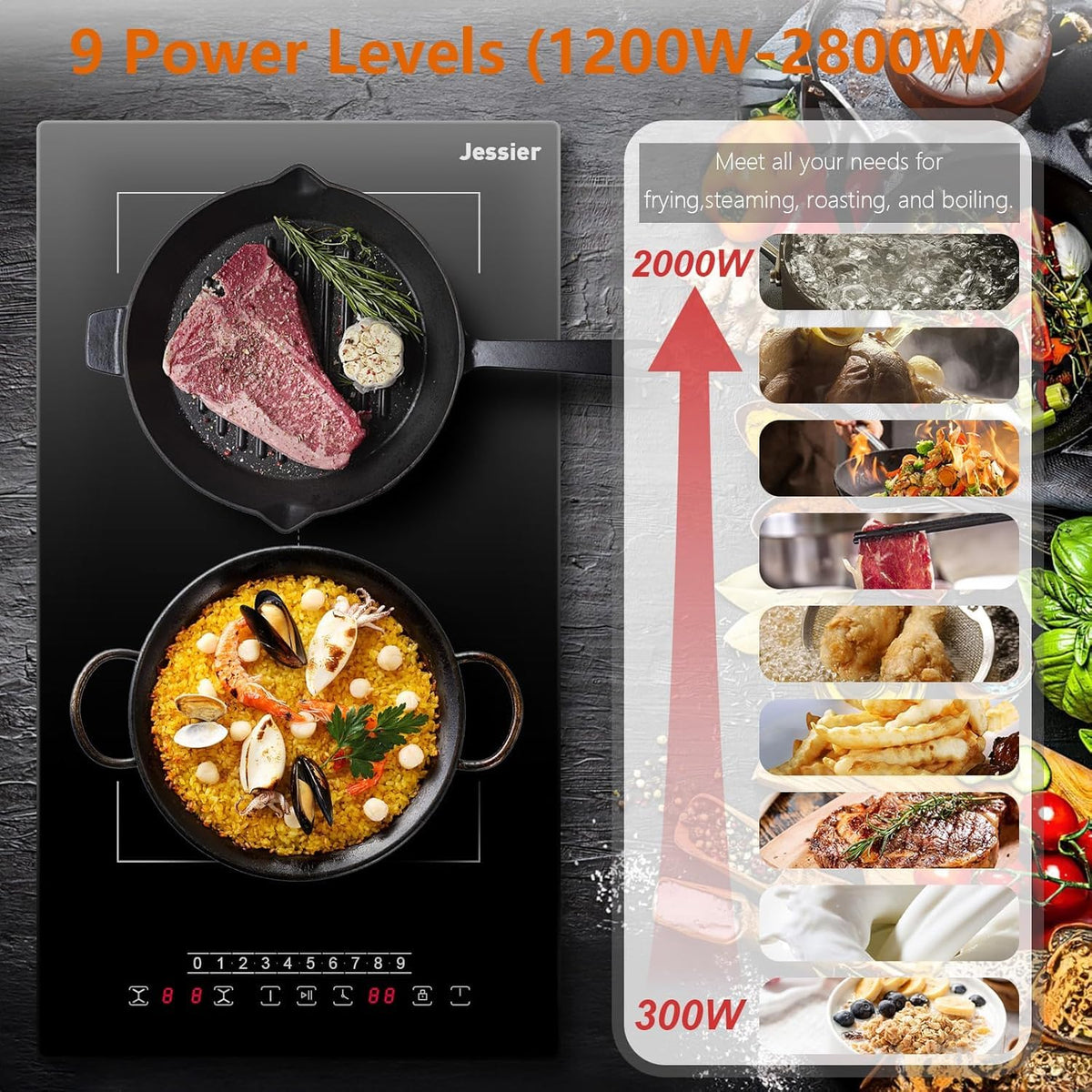 Portable Ceramic Hob, Pulg in Single Electric Hob 3600W
