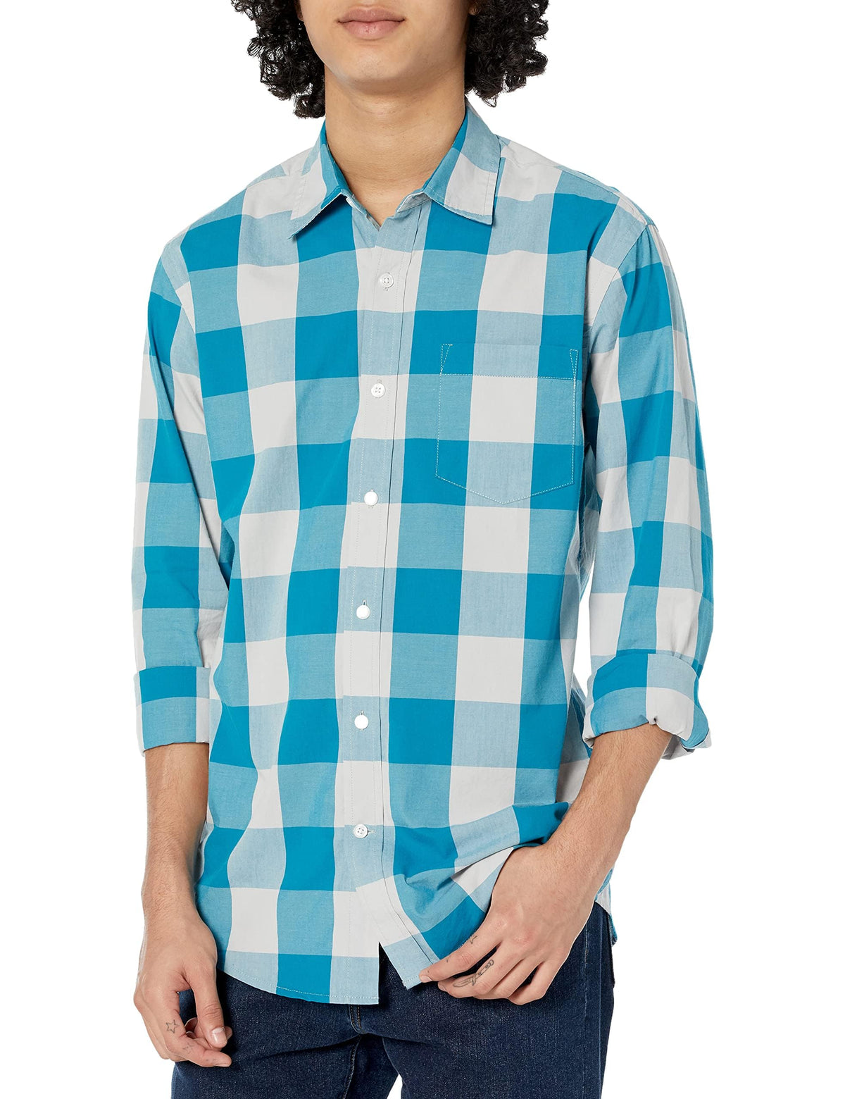 Amazon Essentials Men's Long-Sleeve Casual Poplin Shirt