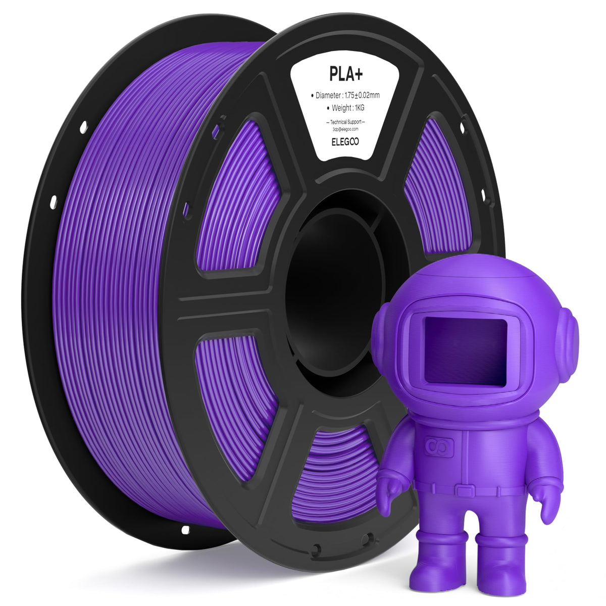 ELEGOO PLA+ 3D Printer Filament 1.75mm Pink 1KG