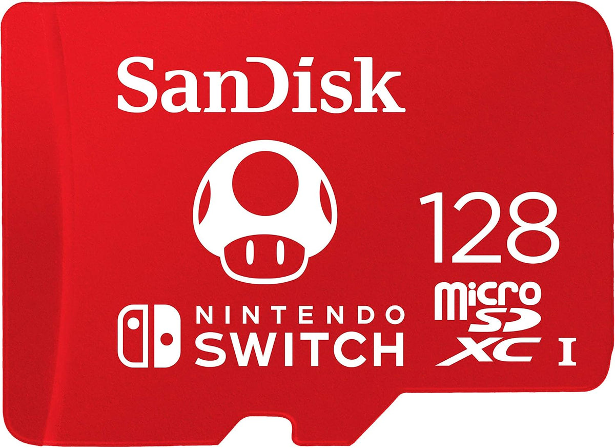 SANDISK microSD Card 128GB, Super Mario Super Mushroom Edition