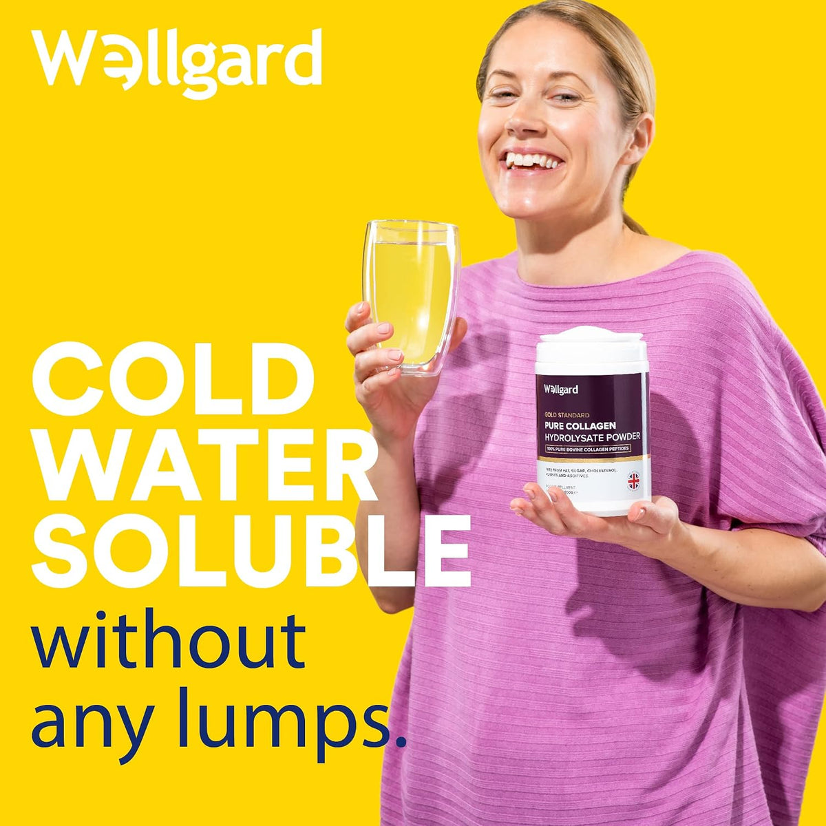 Collagen Powder, Gold Standard Bovine Collagen Peptides Powder by Wellgard - High Levels of The 8 Essential Amino Acids, Collagen Supplements for Women & Men, Halal Collagen, Made in UK